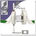 uPVC Double Door Rebated 3 Point Locking Push Bar (White/Green)